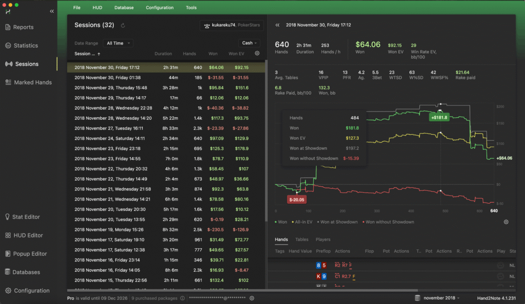 Interfaz de Hand2Note 4