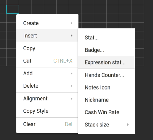 hand2note insert expression stat into HUD