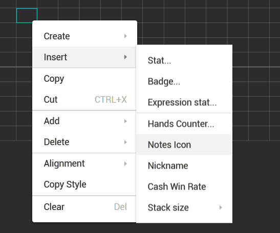 hand2note insert notes icon into HUD