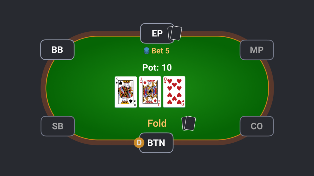 poker fold action