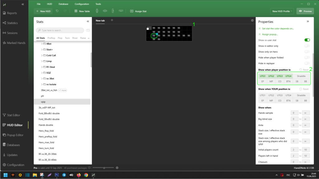 Editor de HUD do Hand2Note Parte 3: Criando um HUD Posicional