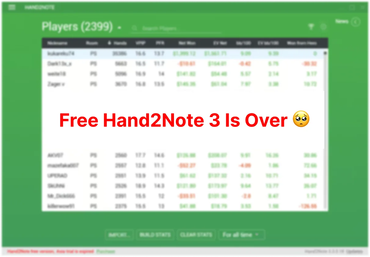 hand2note 3 free version is gone
