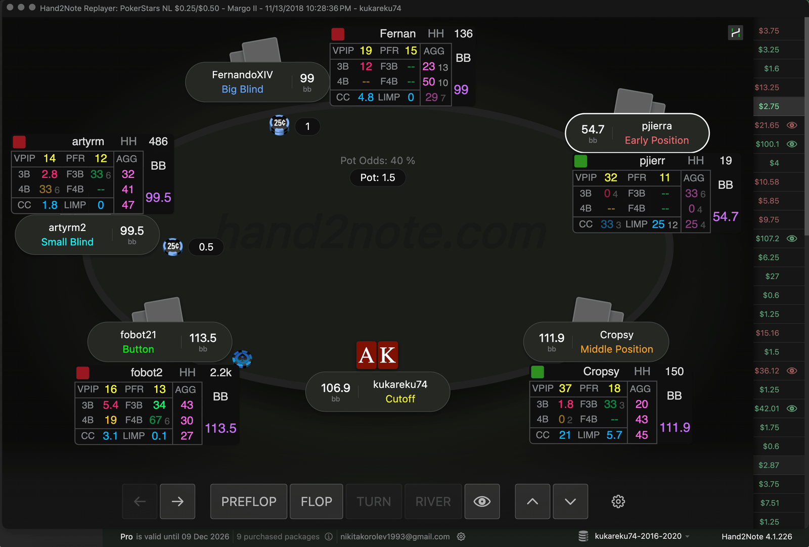 Hand2Note HUD Replayer